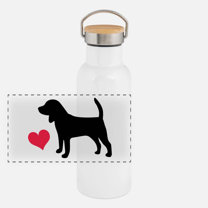Panorama Thermosflasche mit Bambusdeckel
