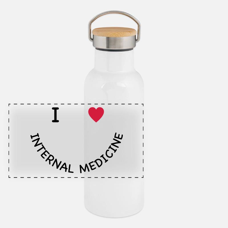 J'adore la médecine interne Gourde isotherme avec bouchon en bambou