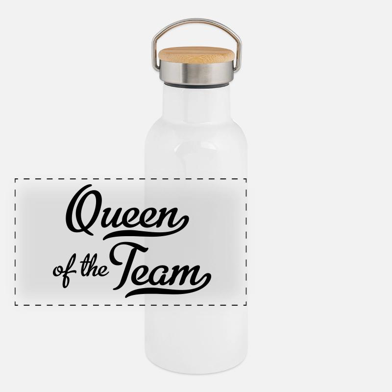 Queen of the Team Panorama Thermosflasche mit Bambusdeckel