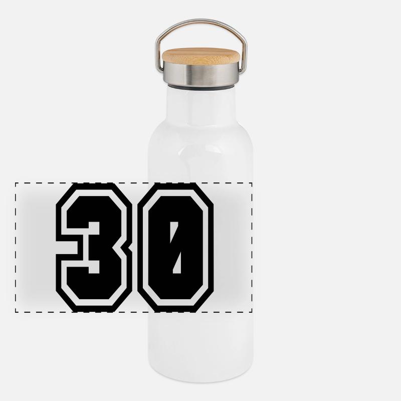 30 Panorama Thermosflasche mit Bambusdeckel