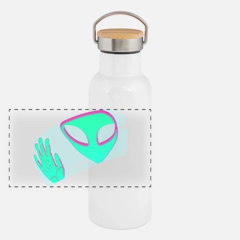 étranger Gourde isotherme avec bouchon en bambou