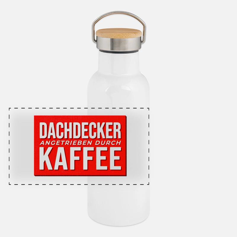Dachdecker Kaffee Antrieb Panorama Thermosflasche mit Bambusdeckel