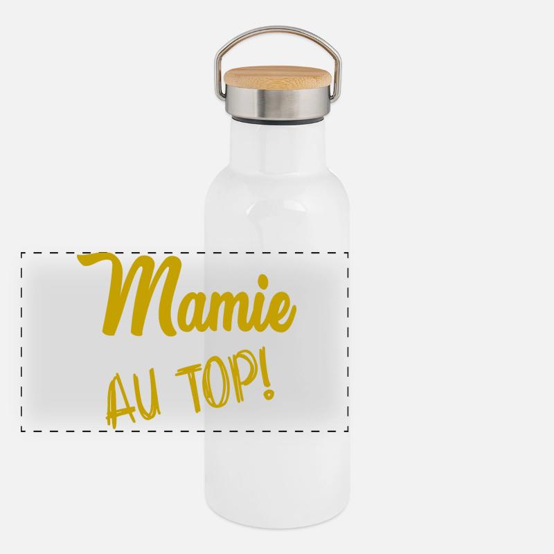MAMIE Gourde isotherme avec bouchon en bambou