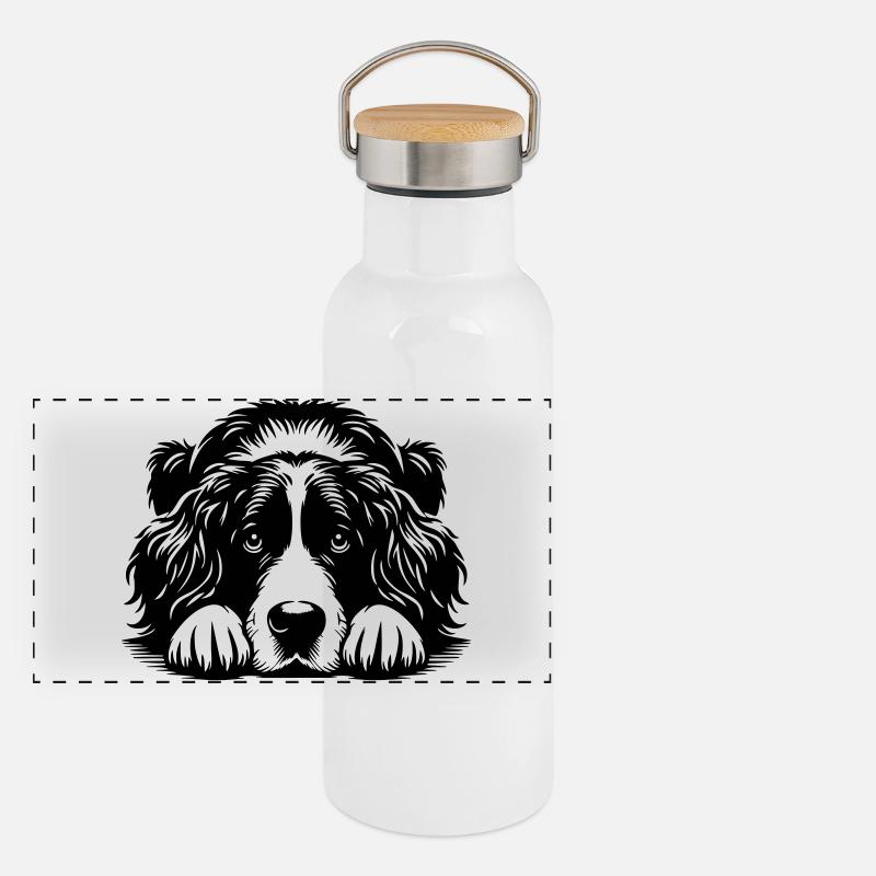Panorama Thermosflasche mit Bambusdeckel