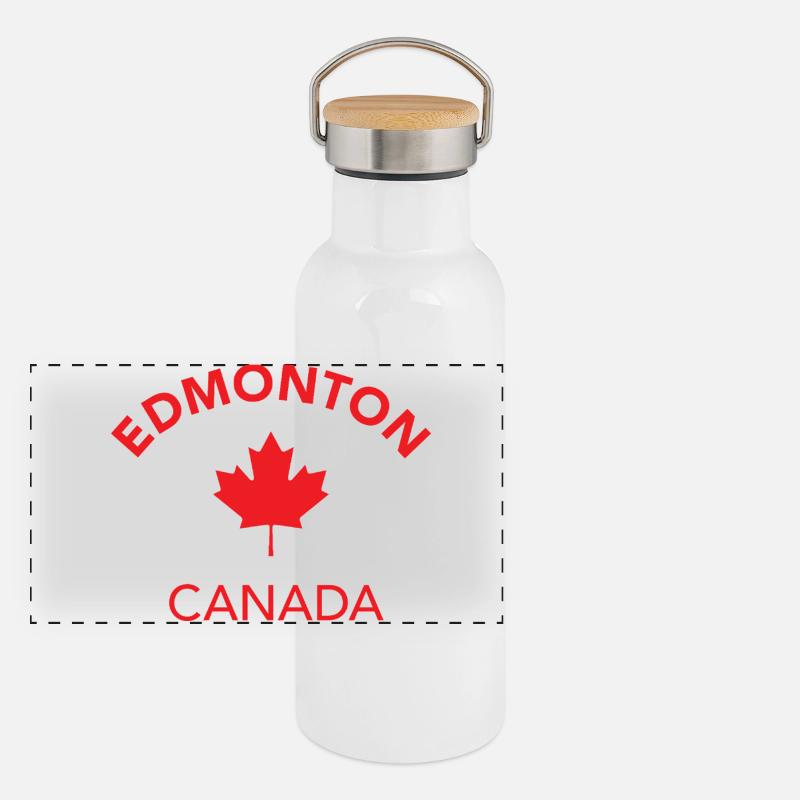 EDMONTON, CANADA Gourde isotherme avec bouchon en bambou