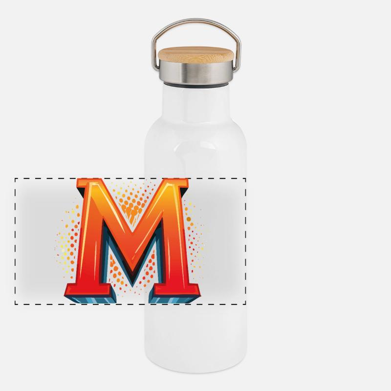 Panorama Thermosflasche mit Bambusdeckel
