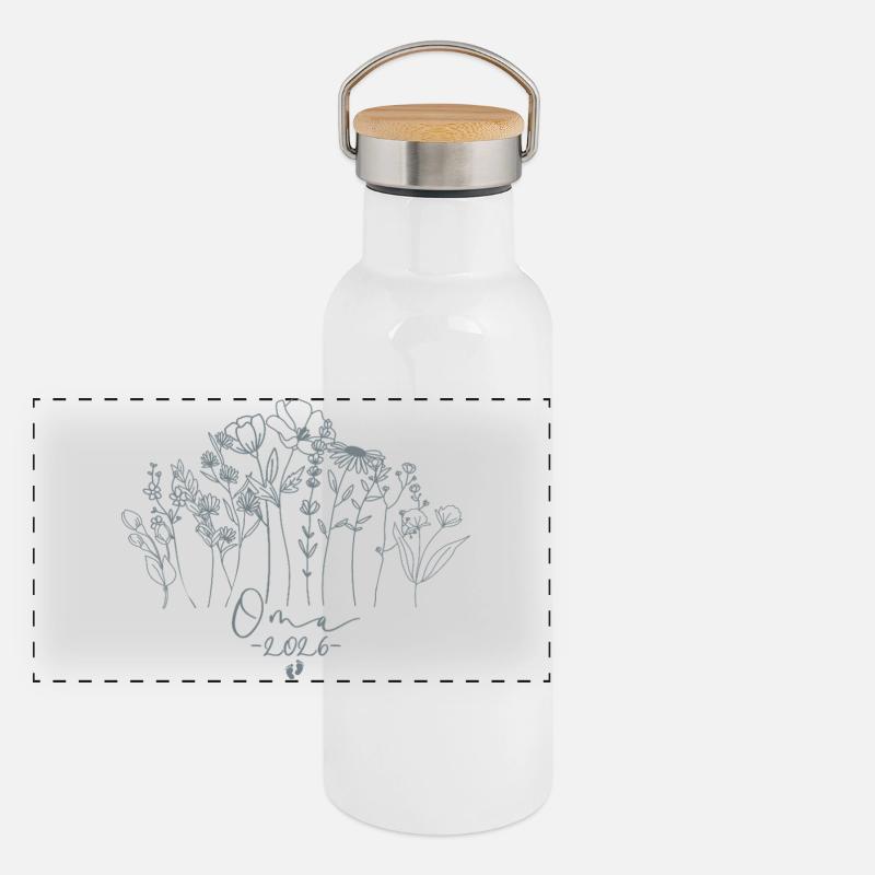 Stolze Oma 2026 Geschenkidee Panorama Thermosflasche mit Bambusdeckel