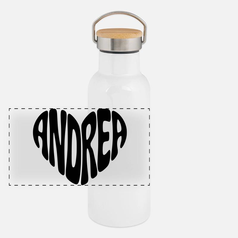 Andrea Herz Gourde isotherme avec bouchon en bambou