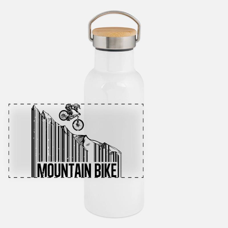 Mountain bike Panoramic Thermal Bottle with Bamboo Lid