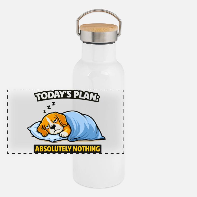 Today’s Plan: Absolutely Nothing Dog Panoramic Thermal Bottle with Bamboo Lid