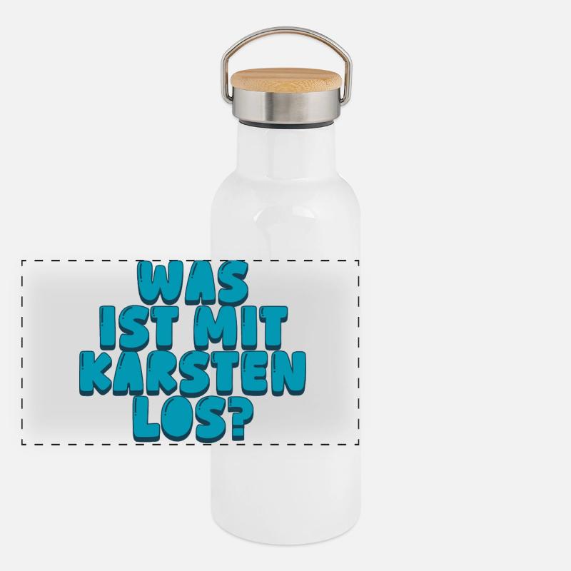 Was ist mit Karsten los? Panorama Thermosflasche mit Bambusdeckel