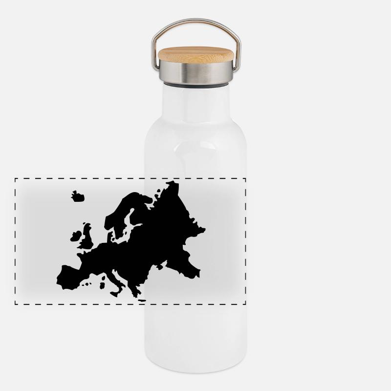 Europe Panoramic Thermal Bottle with Bamboo Lid