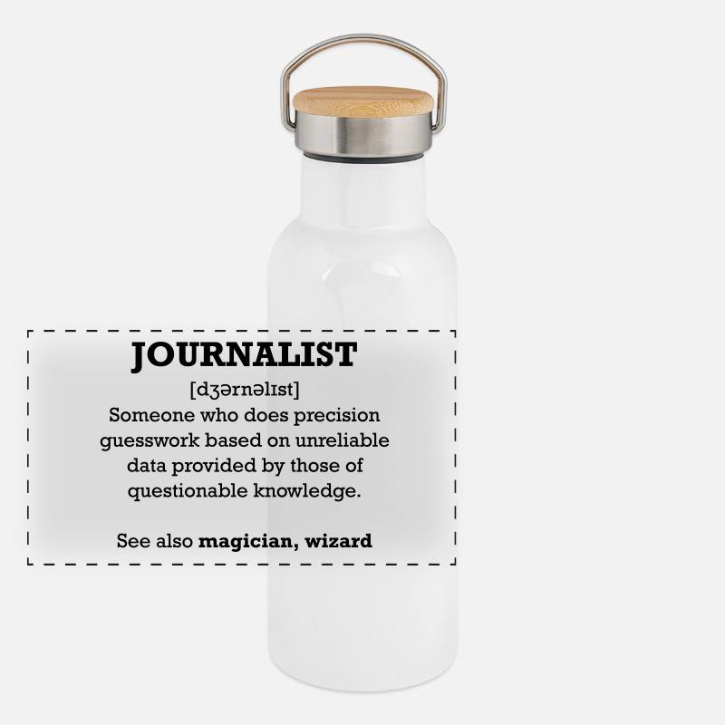 Journaliste - Assistant Gourde isotherme avec bouchon en bambou