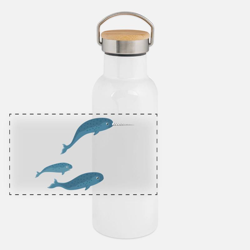famille narval Gourde isotherme avec bouchon en bambou