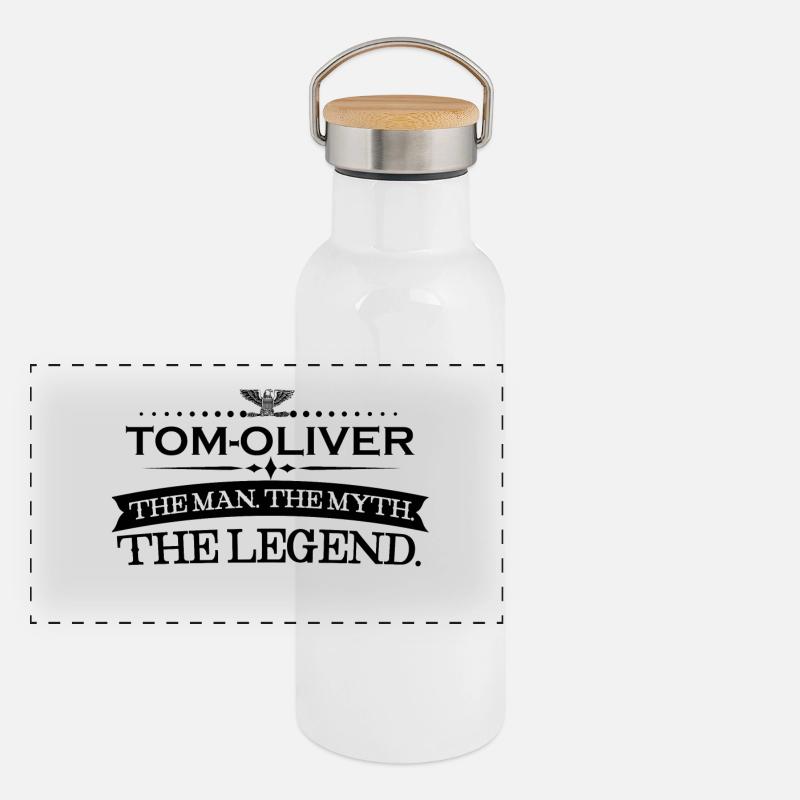 Mann mythos legende geschenk Tom Oliver Panorama Thermosflasche mit Bambusdeckel