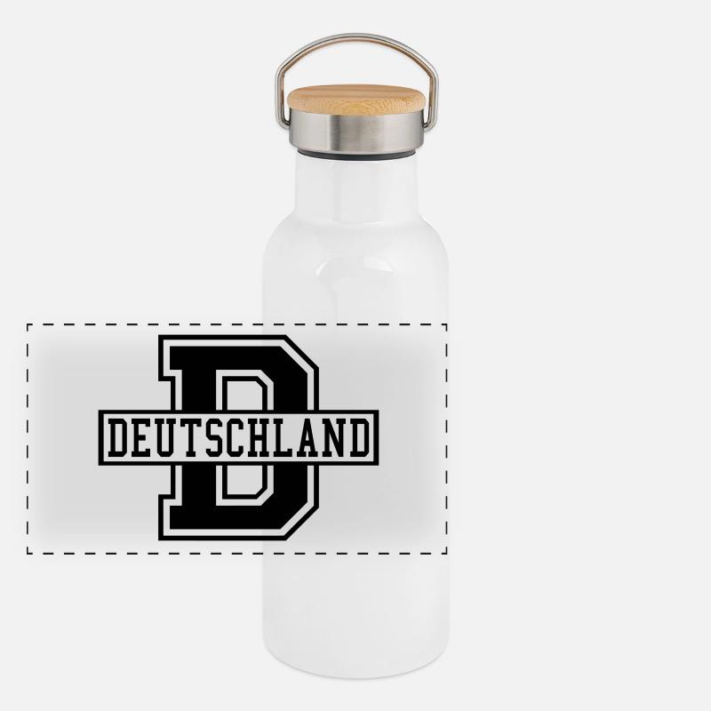 Germany D College Style Panoramic Thermal Bottle with Bamboo Lid