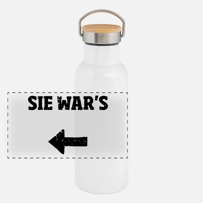 Sie wars Partner Shirt Panorama Thermosflasche mit Bambusdeckel