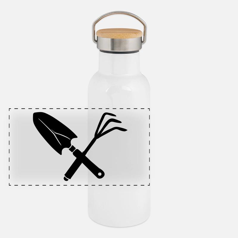 outils de jardin Gourde isotherme avec bouchon en bambou