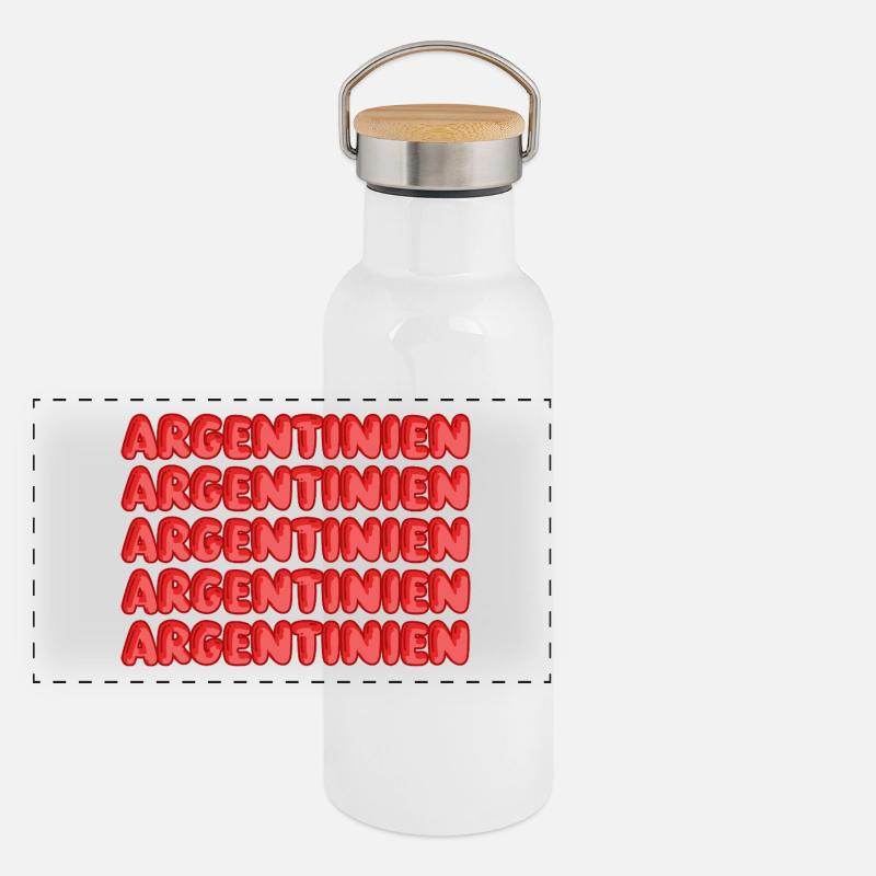 Reise Argentinien Panorama Thermosflasche mit Bambusdeckel