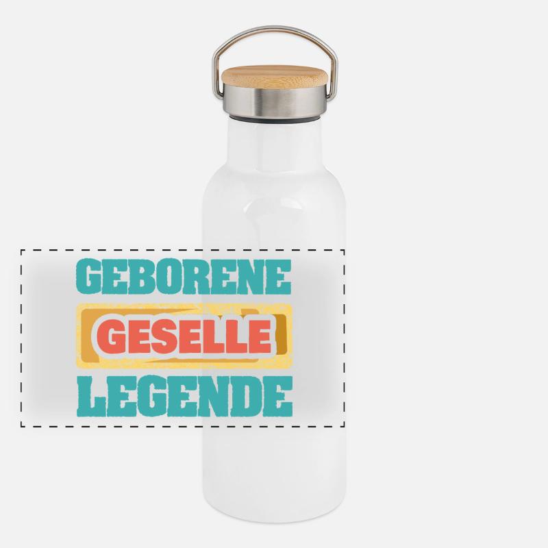 Panorama Thermosflasche mit Bambusdeckel