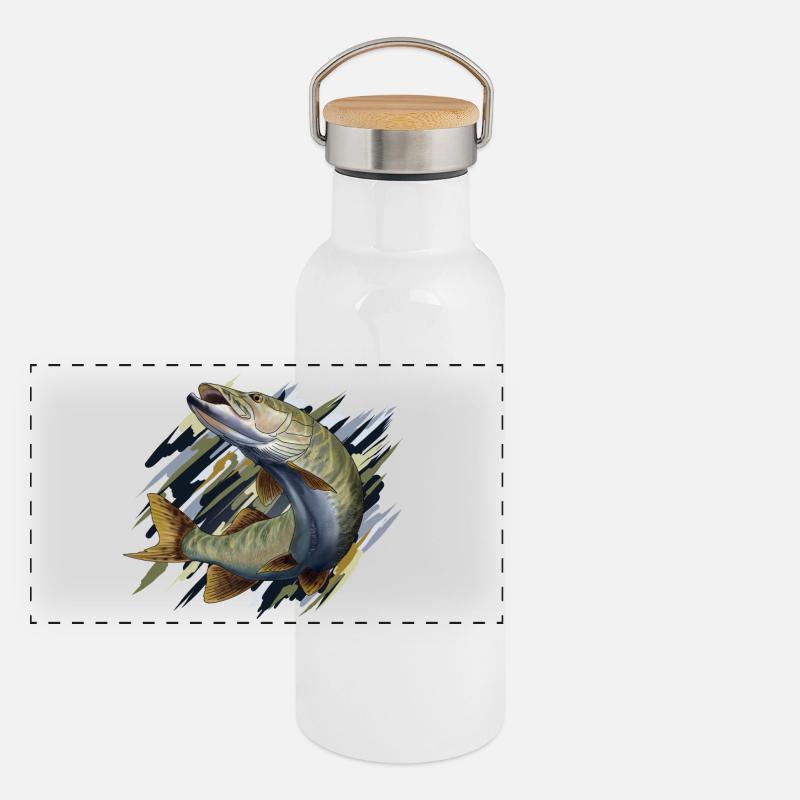 Panorama Thermosflasche mit Bambusdeckel