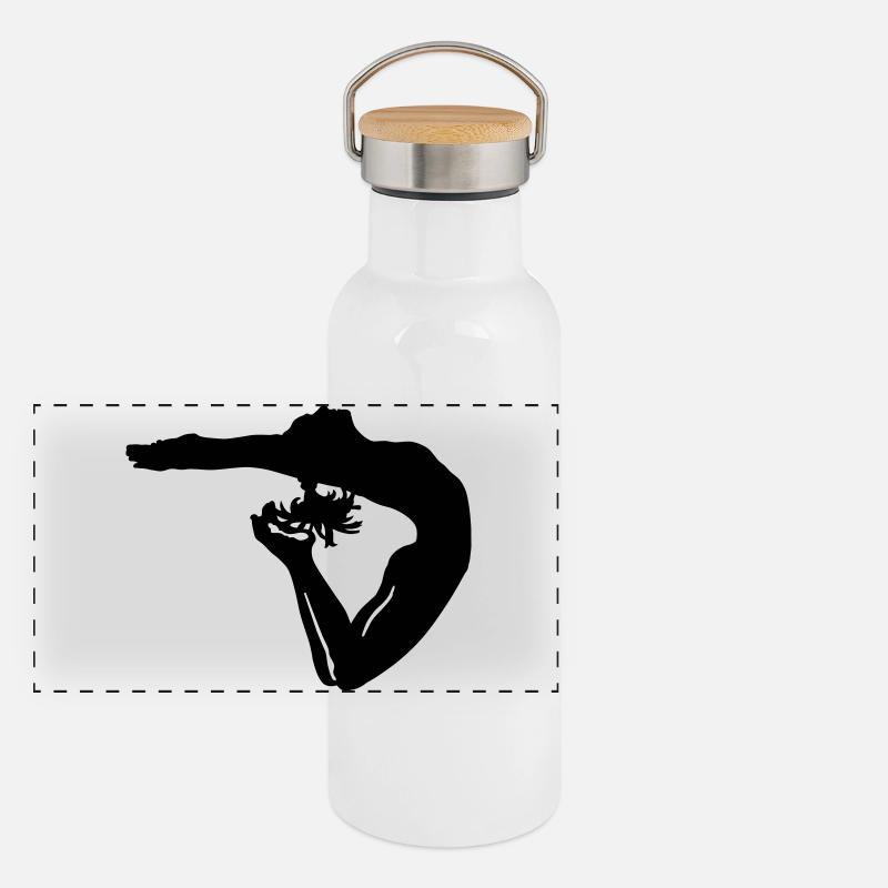 Gymnastics Panorama Thermosflasche mit Bambusdeckel