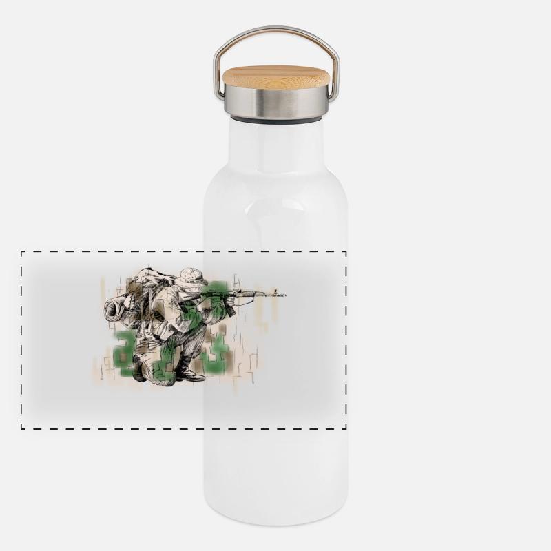 Special Forces Panorama Thermosflasche mit Bambusdeckel