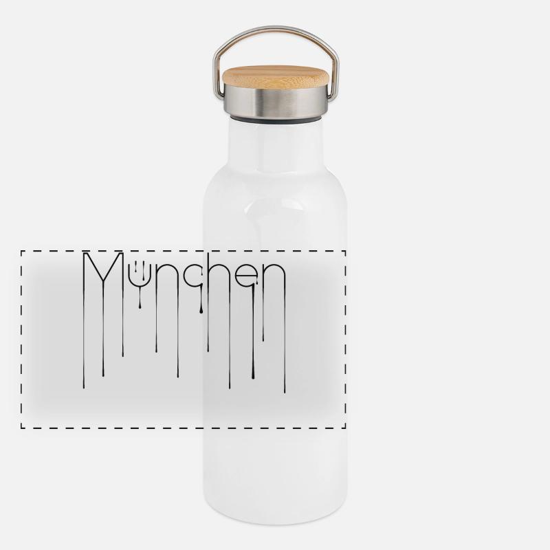Munich Liquid - Design Panoramic Thermal Bottle with Bamboo Lid