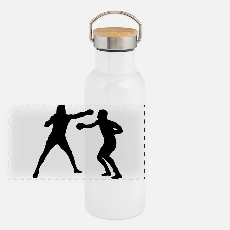 Panorama Thermosflasche mit Bambusdeckel