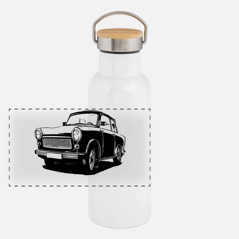 Panorama Thermosflasche mit Bambusdeckel