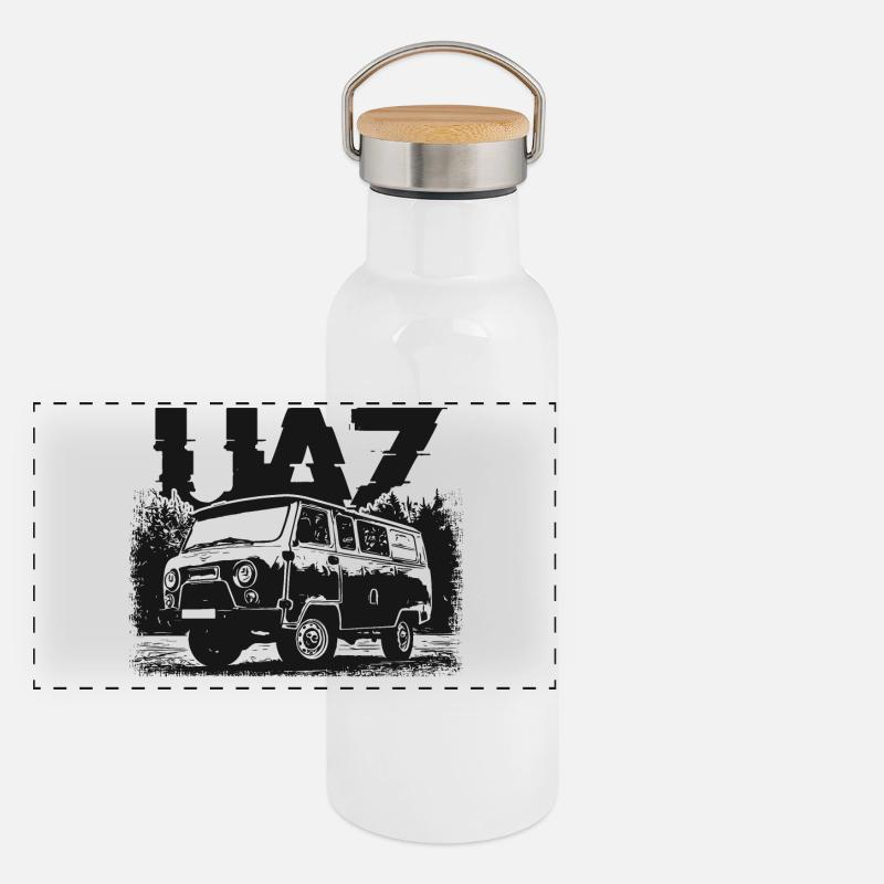 Buchanka UAZ Panoramic Thermal Bottle with Bamboo Lid