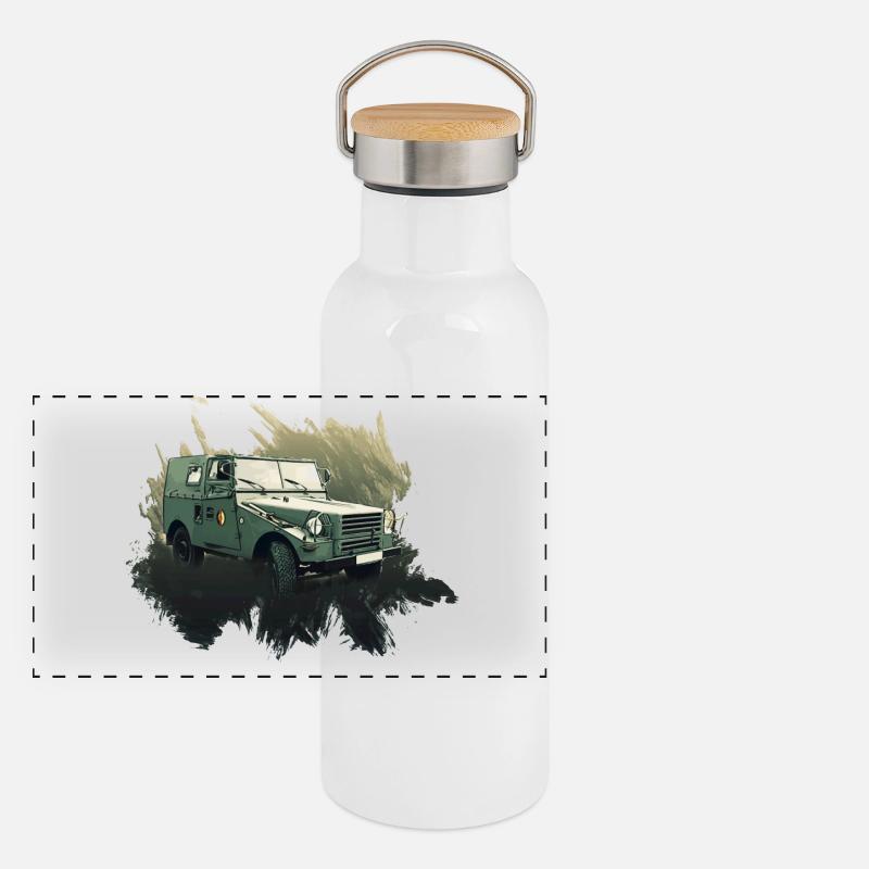 IFA P3 - Gourde isotherme avec bouchon en bambou - blanc