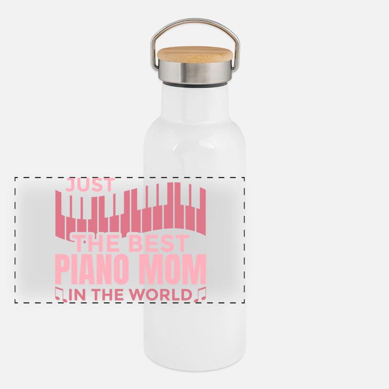 Panorama Thermosflasche mit Bambusdeckel