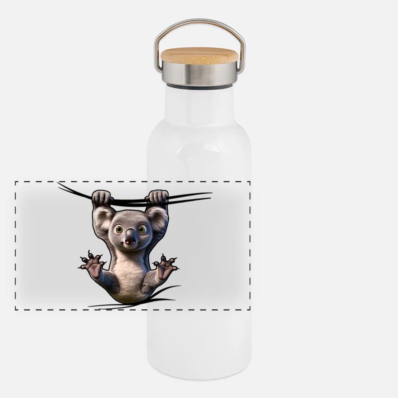 Petit Koala Hopper Gourde isotherme avec bouchon en bambou