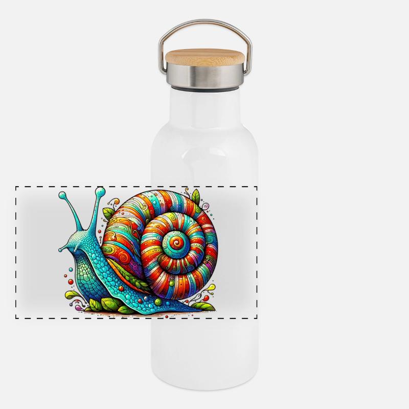 Snail Panoramic Thermal Bottle with Bamboo Lid