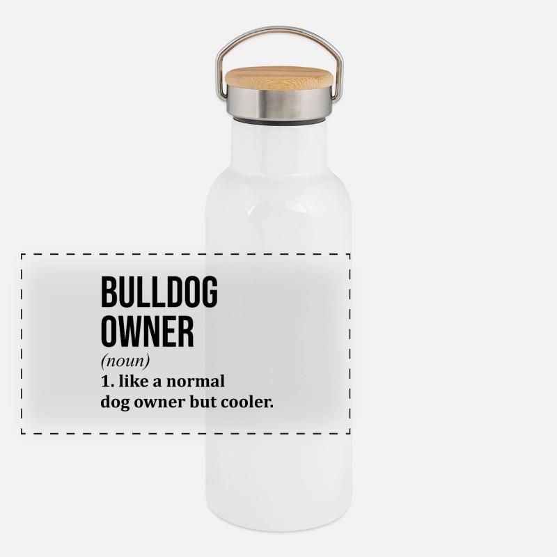 bouledogue Gourde isotherme avec bouchon en bambou