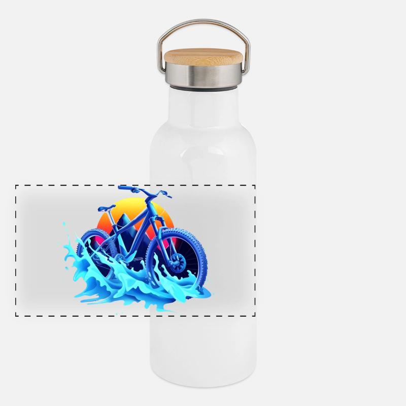 VTT Vaporwave Gourde isotherme avec bouchon en bambou