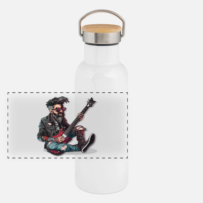 Rock - Rock and Roll Gourde isotherme avec bouchon en bambou