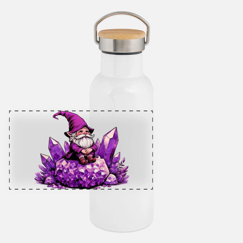 Gnom Panorama Thermosflasche mit Bambusdeckel