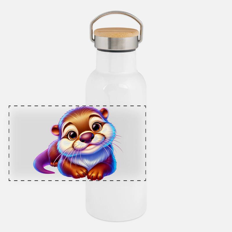 Otter Panorama Thermosflasche mit Bambusdeckel