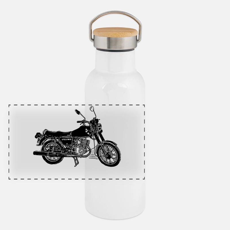 MZ ETZ 250 Panorama Thermosflasche mit Bambusdeckel