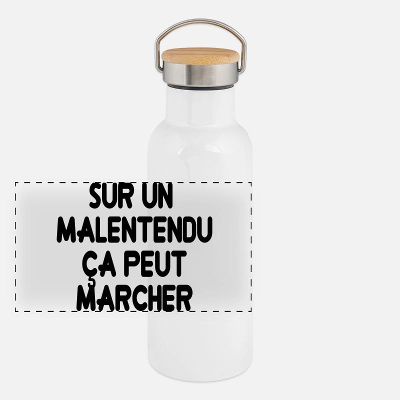Michel Blanc - Sur un malentendu, ça peut marcher Gourde isotherme avec bouchon en bambou