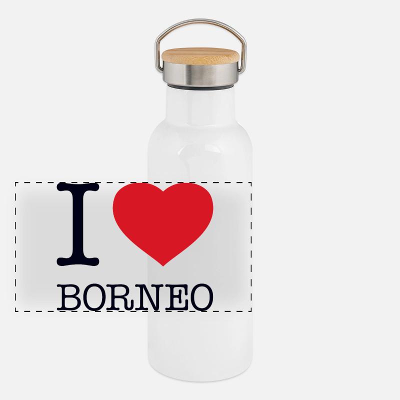 J’ADORE BORNÉO Gourde isotherme avec bouchon en bambou