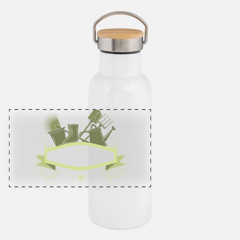 Bannière de jardin décorative avec outils Gourde isotherme avec bouchon en bambou