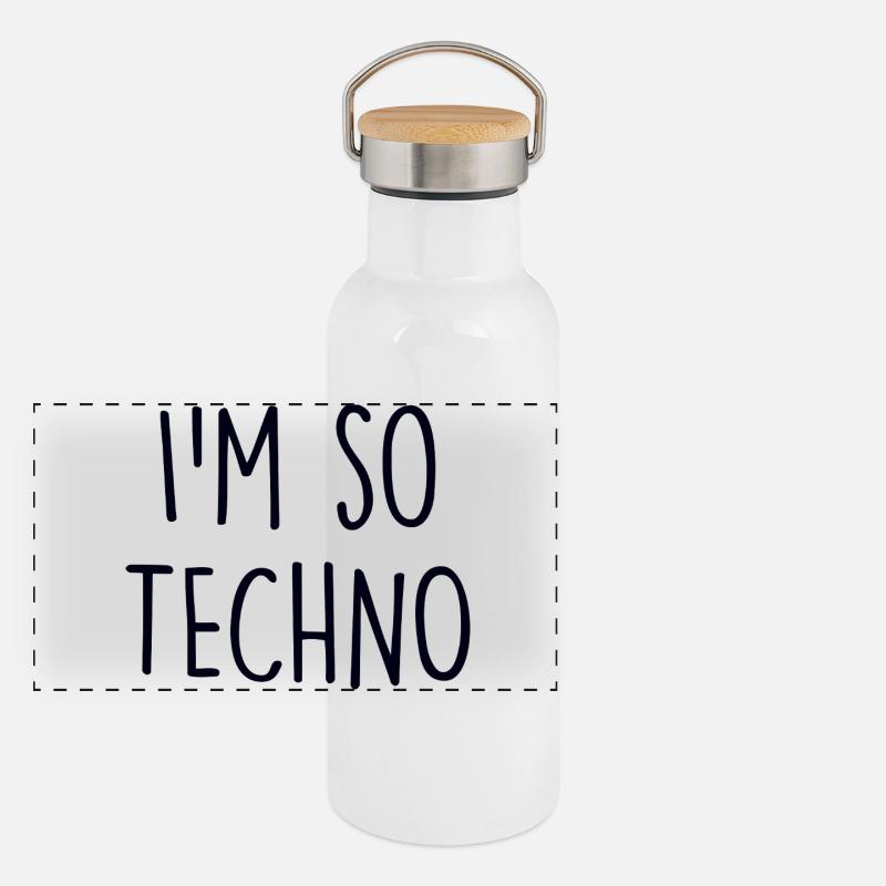 Panorama Thermosflasche mit Bambusdeckel