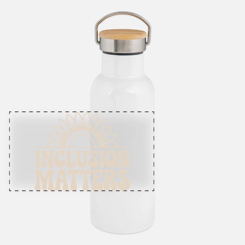 L’inclusion compte Le design du soleil avec la fleur Gourde isotherme avec bouchon en bambou