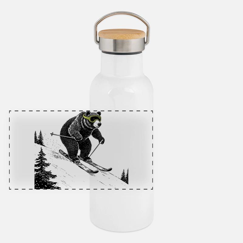 Slopes Bär Panoramic Thermal Bottle with Bamboo Lid