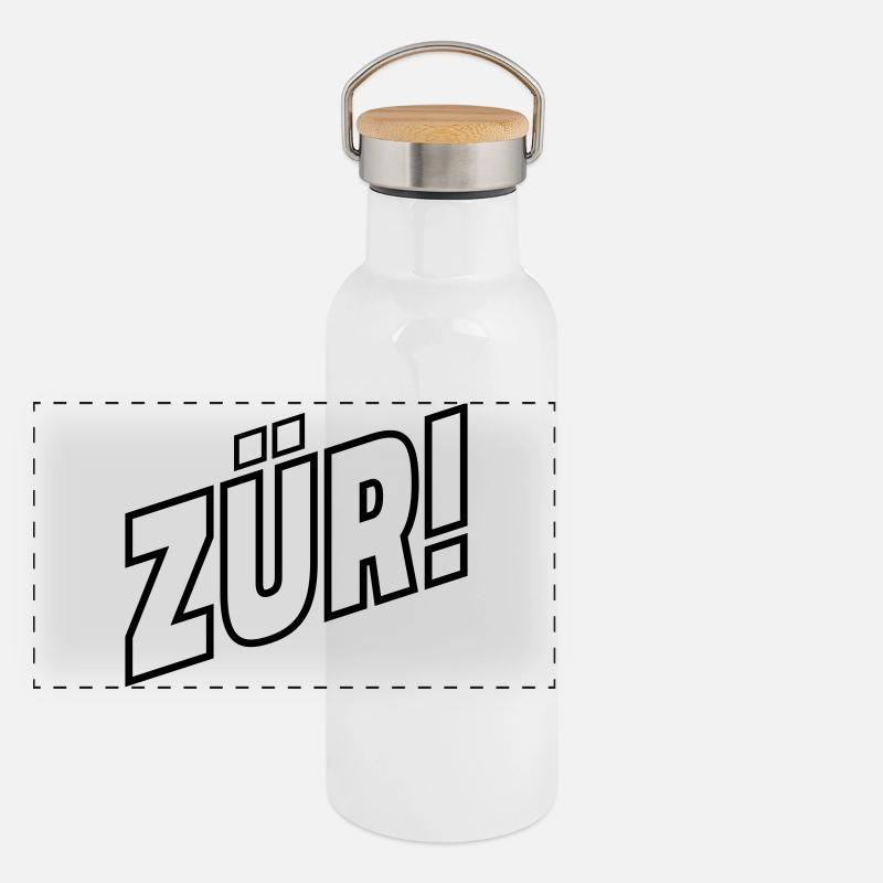 Zurich Gourde isotherme avec bouchon en bambou