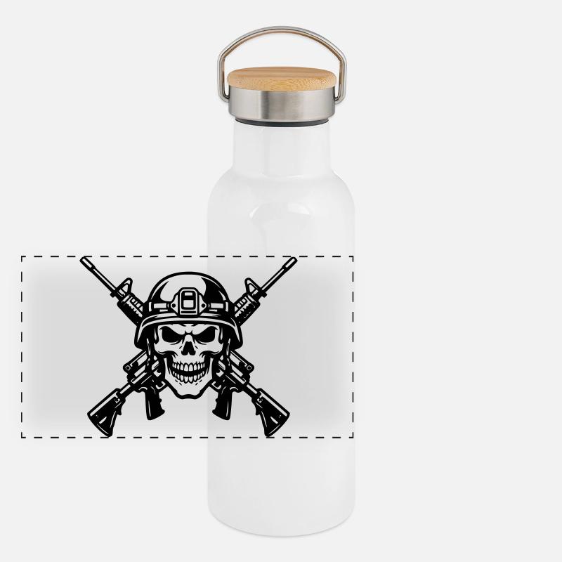 Panorama Thermosflasche mit Bambusdeckel