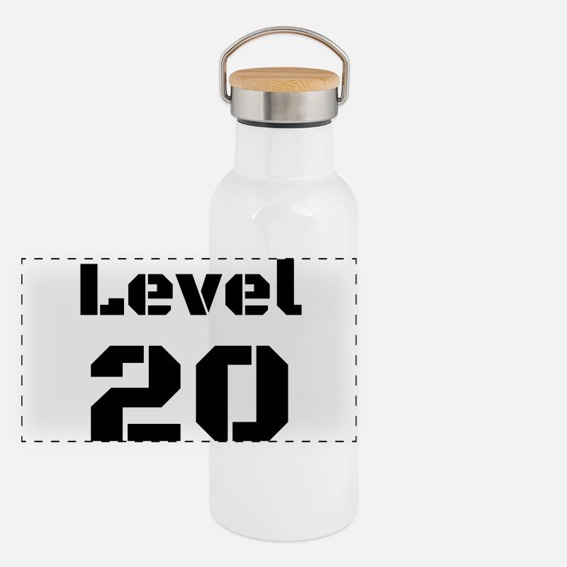 Niveau 20 Gourde isotherme avec bouchon en bambou